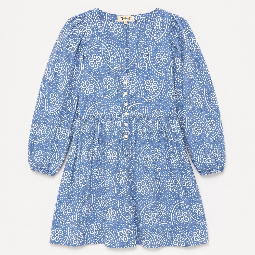 Madewell Cottagecore Cotton Babydoll Dress‎ Womens Size Small Whimsical Romantic